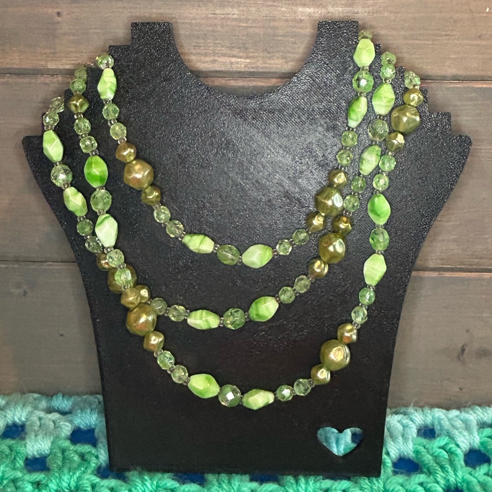 Vintage West Germany Three Strand Necklace